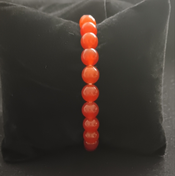 Jewelry - CARNELIAN NATURAL STONE STRETCH BRACELET
